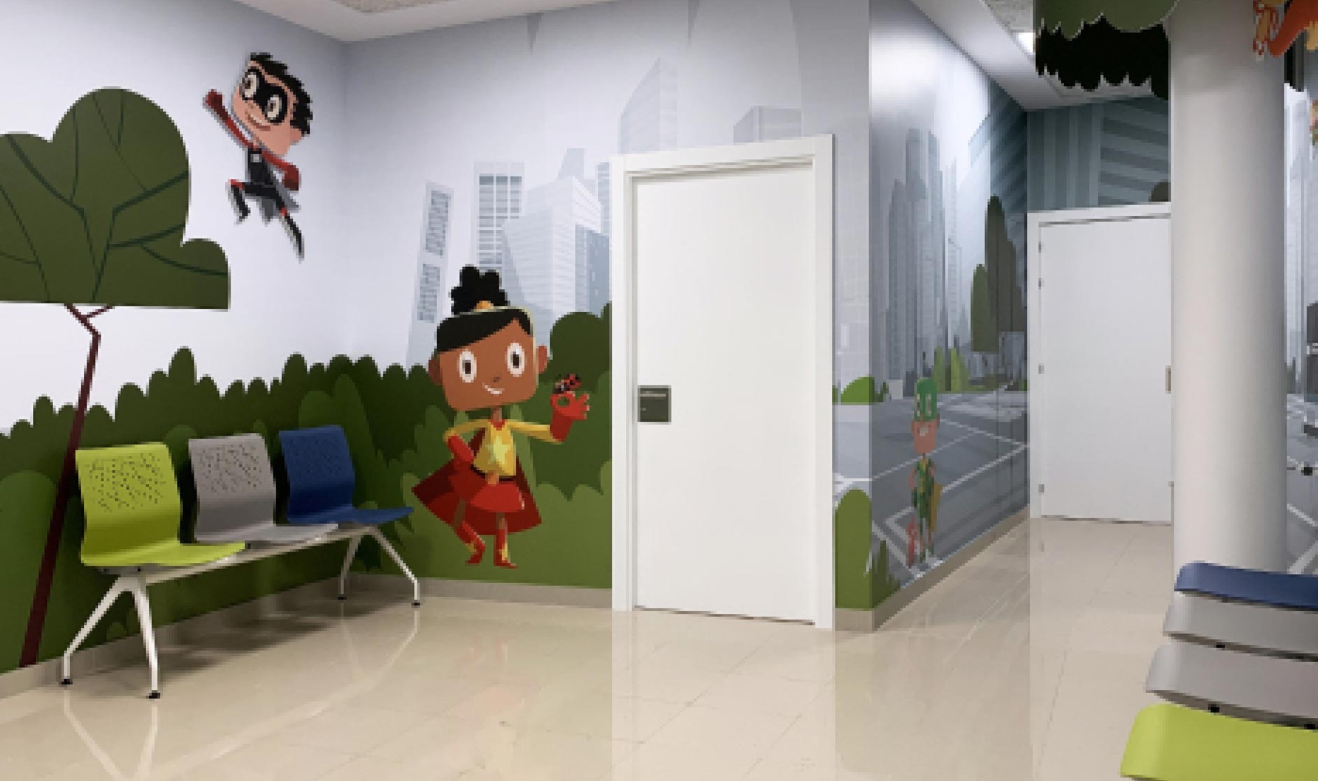 Proyecto de diseño grafico ambiental - Centro de Salud – Consultas de Pediatría – Osakidetza