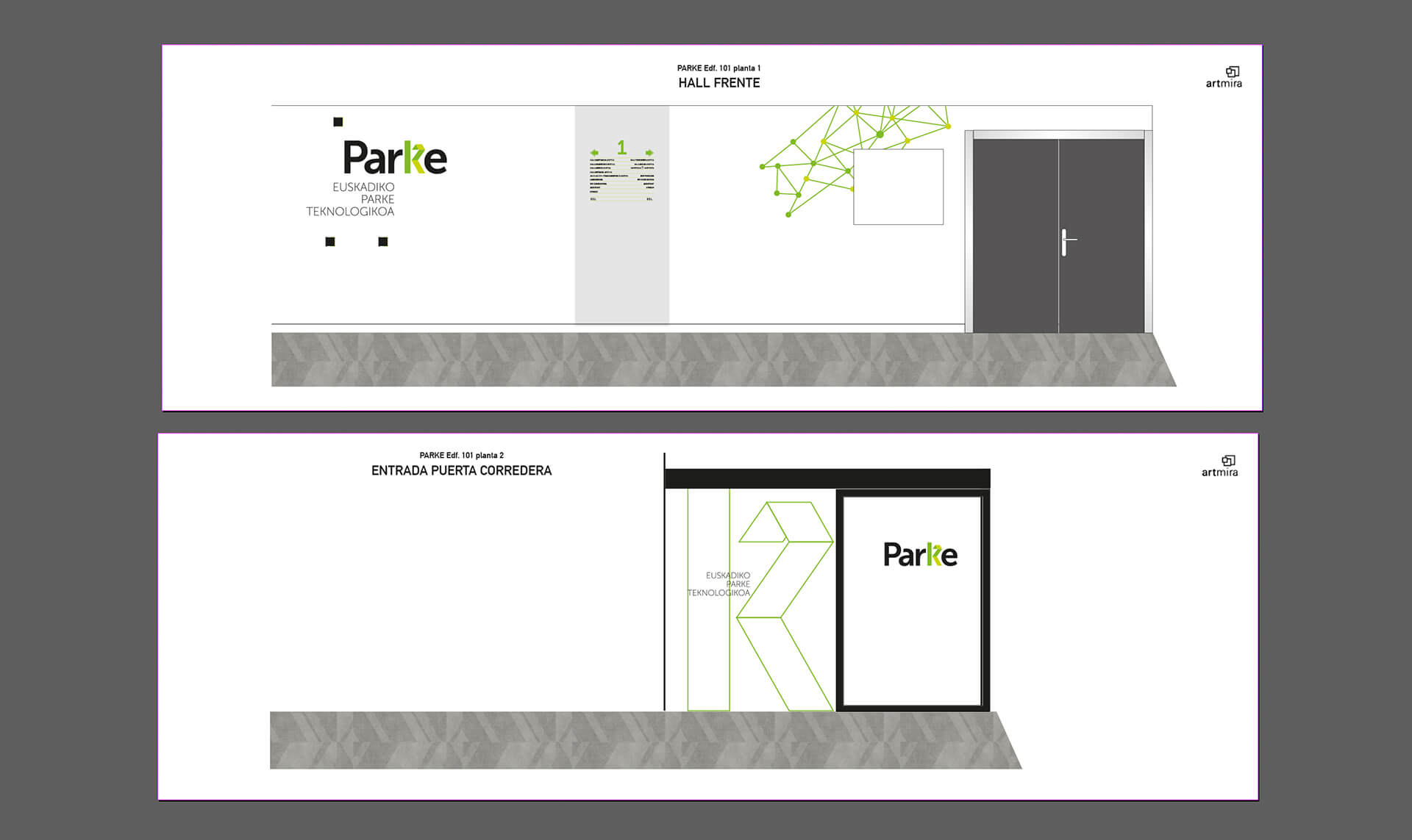 PARKE Euskadiko Parke Teknologikoak - Proyecto de señalética y decoración gráfica.