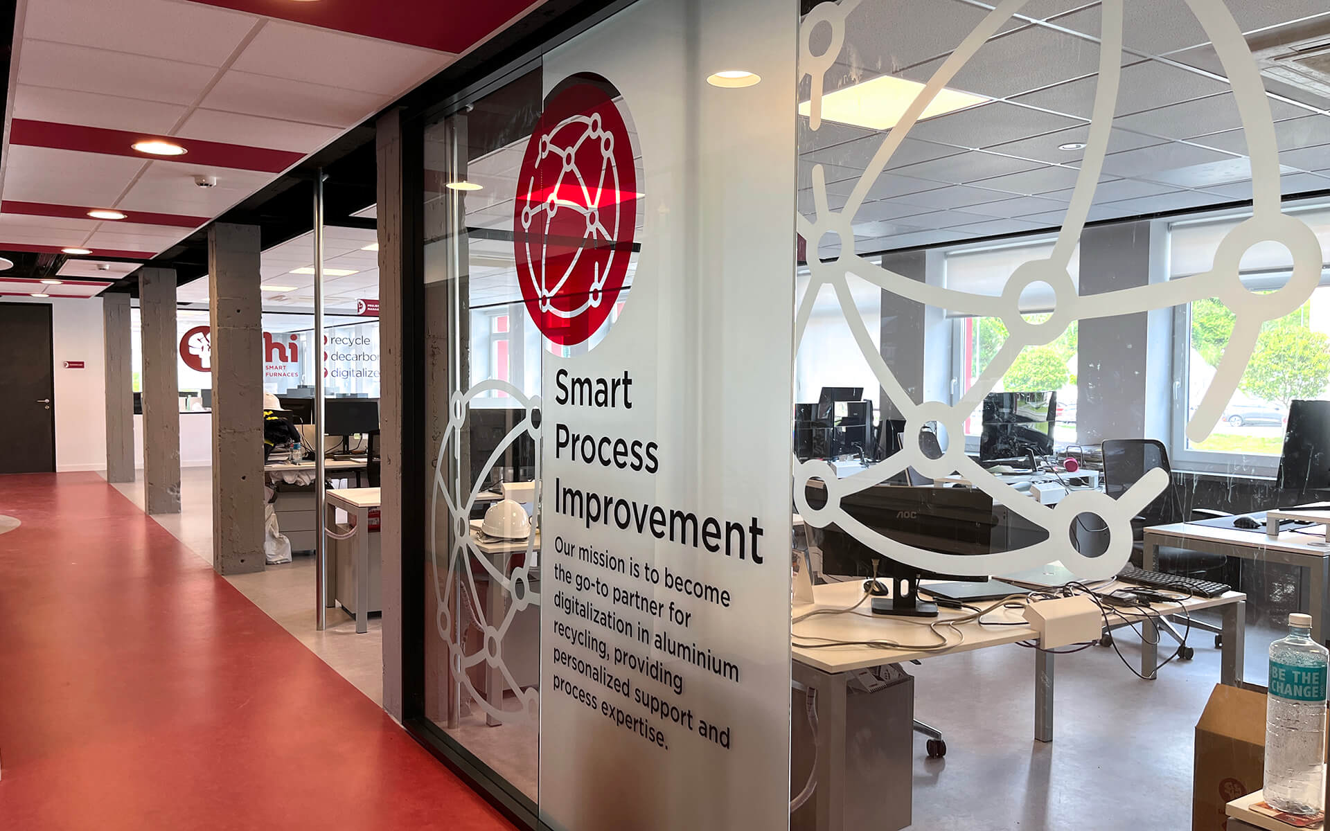 Proyecto de diseño gráfico ambiental - Oficinas GHI