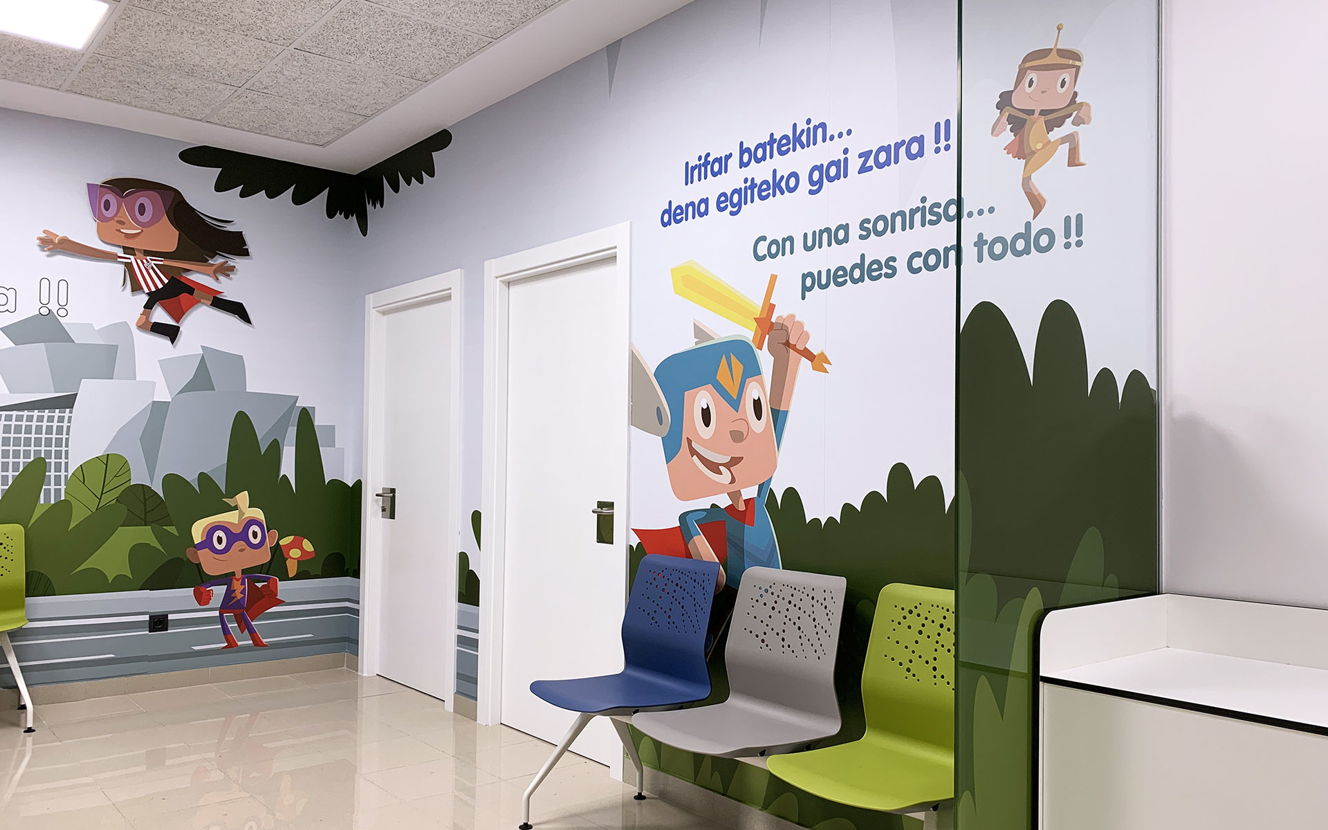 Centro de Salud - Consultas Pediatria - Osakidetza Vinilo Grafico
