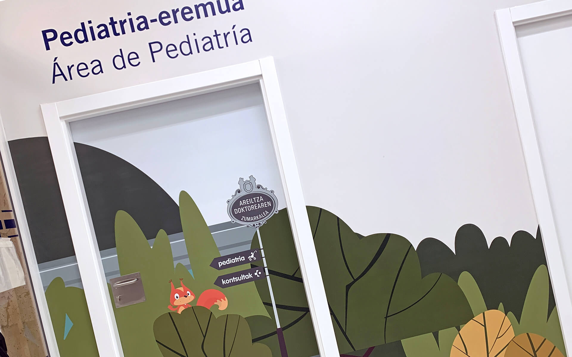 Proyecto de diseño grafico ambiental - Centro de Salud – Consultas de Pediatría – Osakidetza