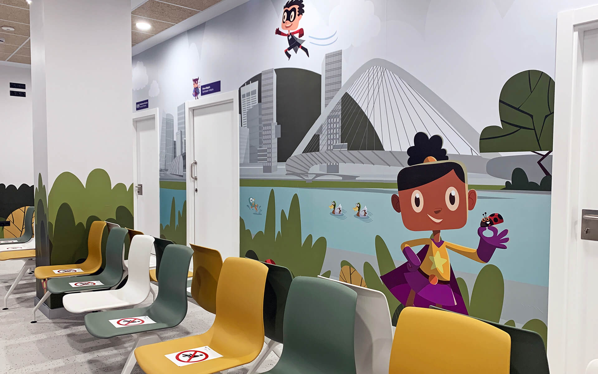 Proyecto de diseño grafico ambiental - Centro de Salud – Consultas de Pediatría – Osakidetza