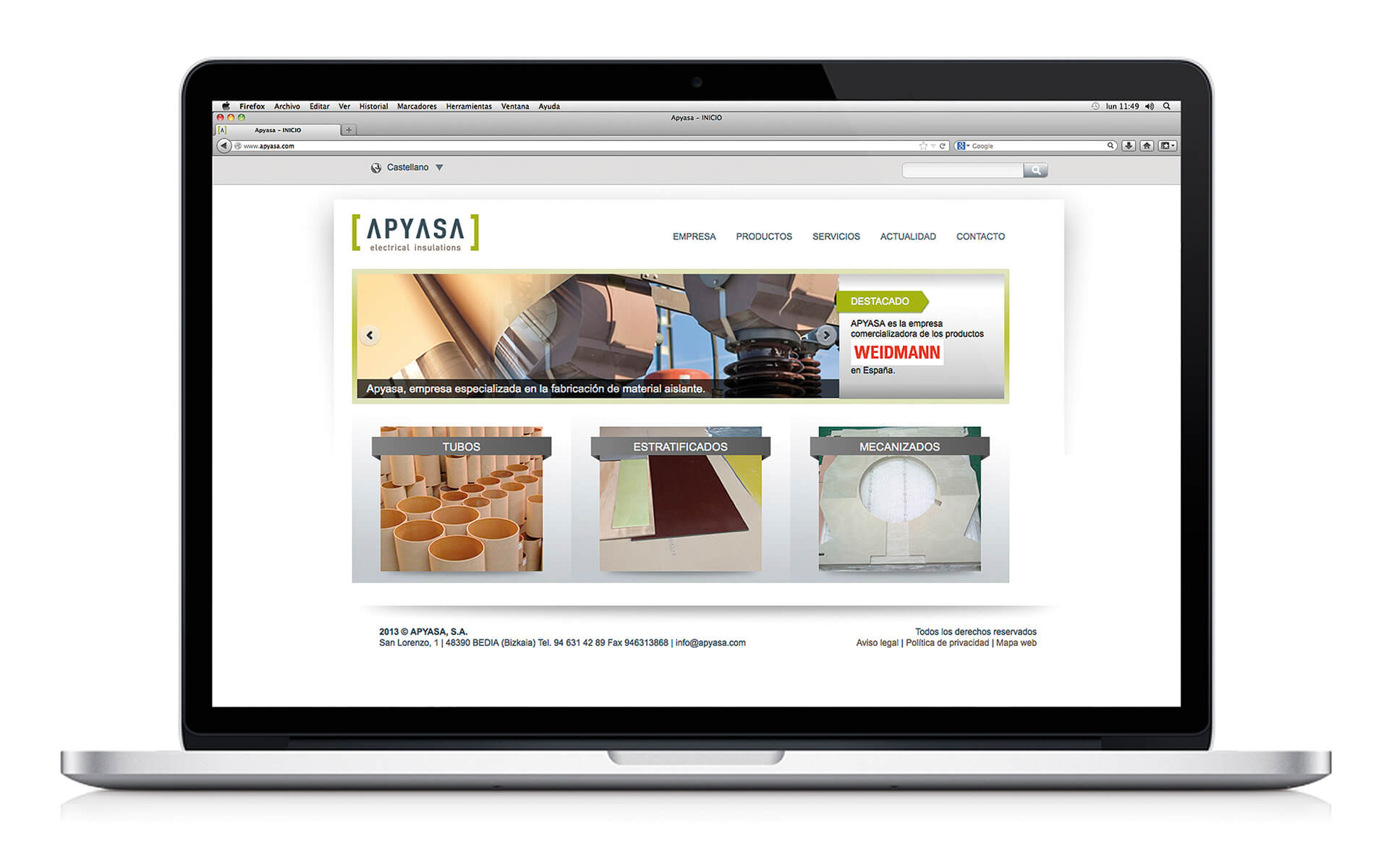 APYASA Electrical Insulations - Proyecto de identidad corporativa y diferentes soportes de comunicación.