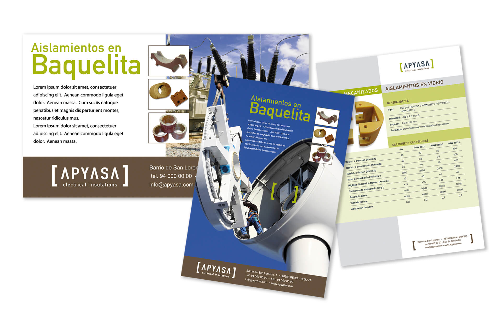 APYASA Electrical Insulations - Proyecto de identidad corporativa y diferentes soportes de comunicación.