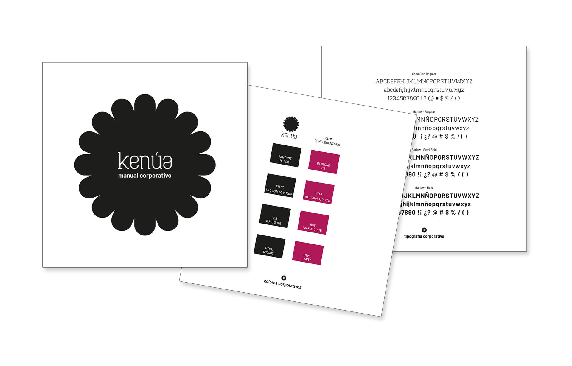 KENÚA - Proyecto de identidad corporativa y diferentes soportes de comunicación.