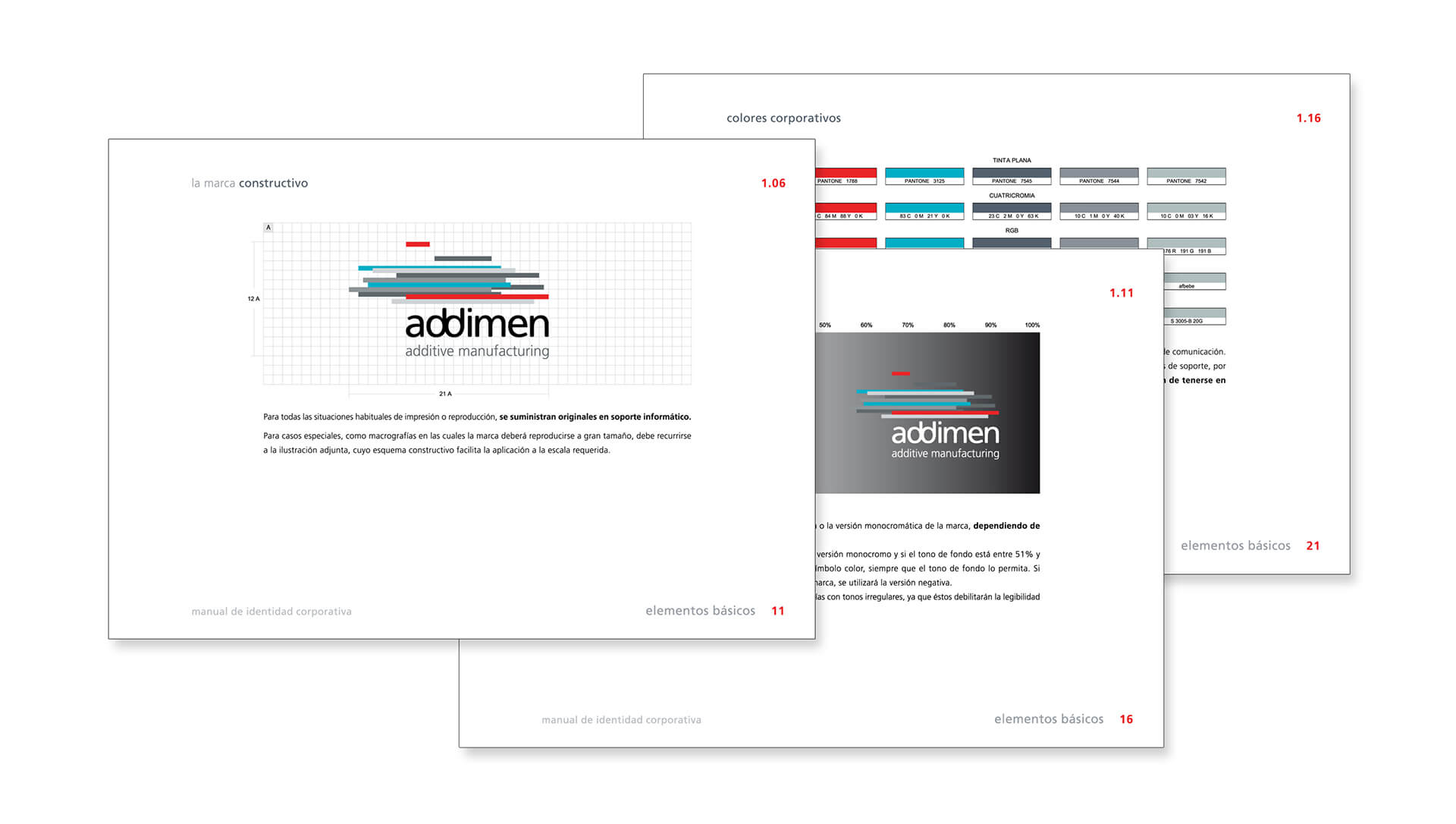 ADDIMEN Fabricación Aditiva - Proyecto de identidad corporativa y diferentes soportes de comunicación.