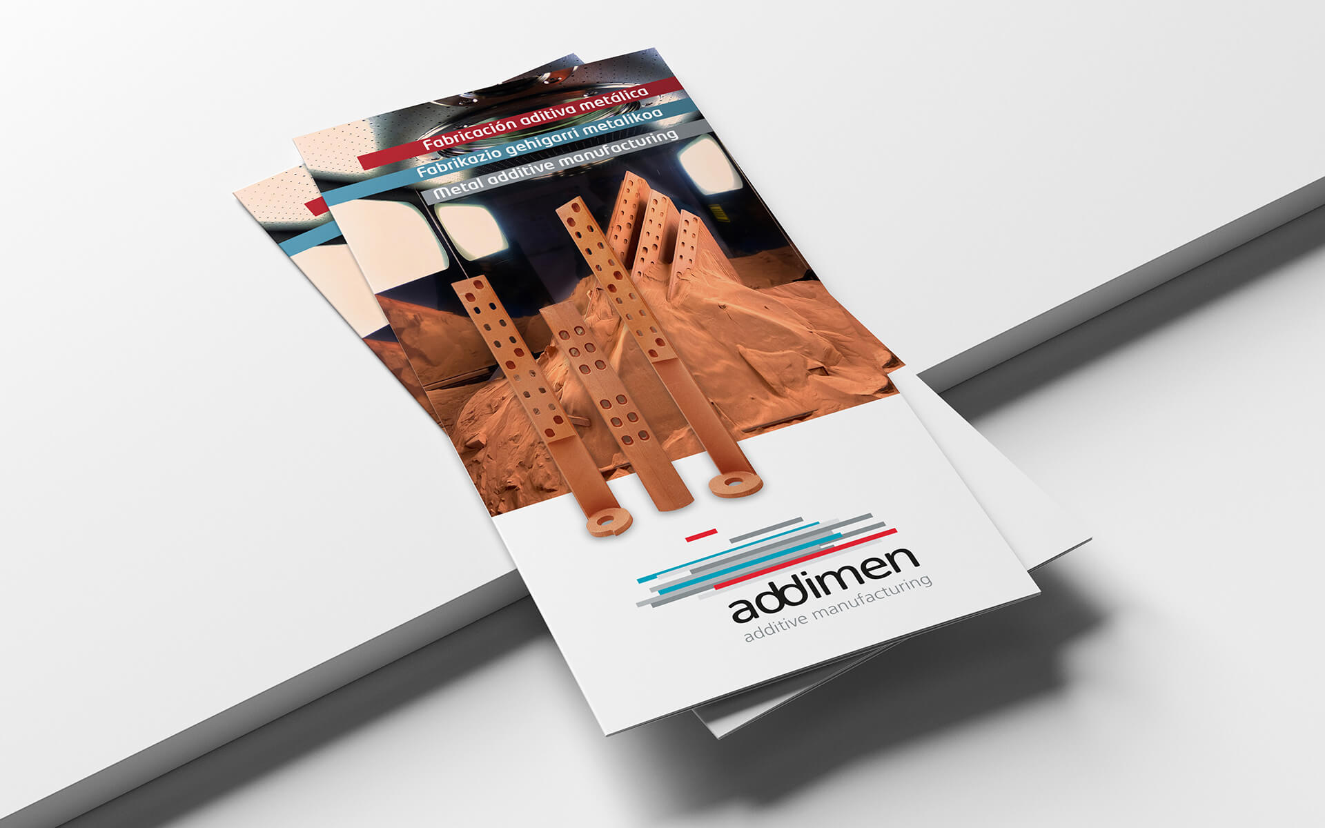 ADDIMEN Fabricación Aditiva - Proyecto de identidad corporativa y diferentes soportes de comunicación.