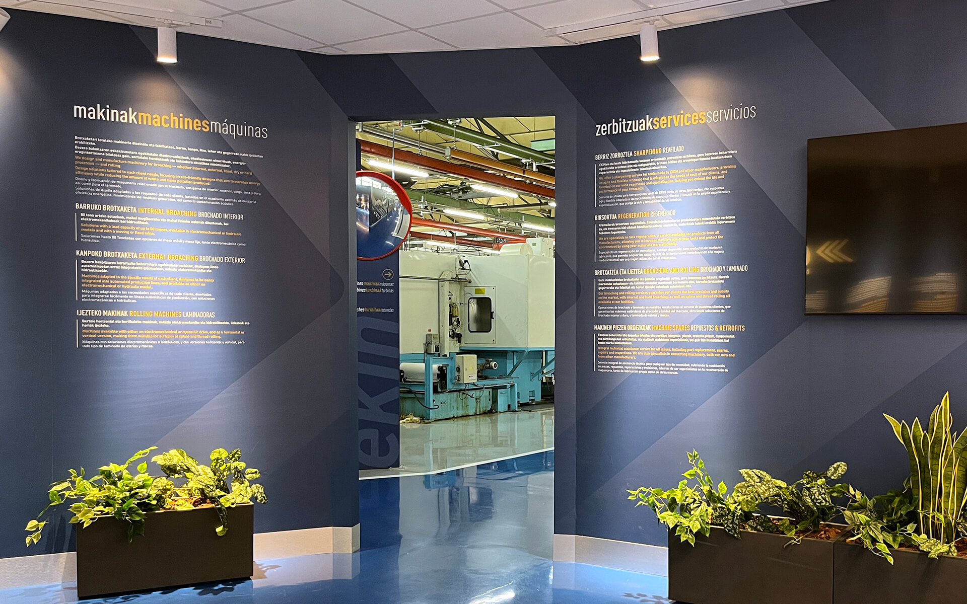 Proyecto de diseño gráfico ambiental - EKIN Fabricación de maquinaria y herramienta industrial