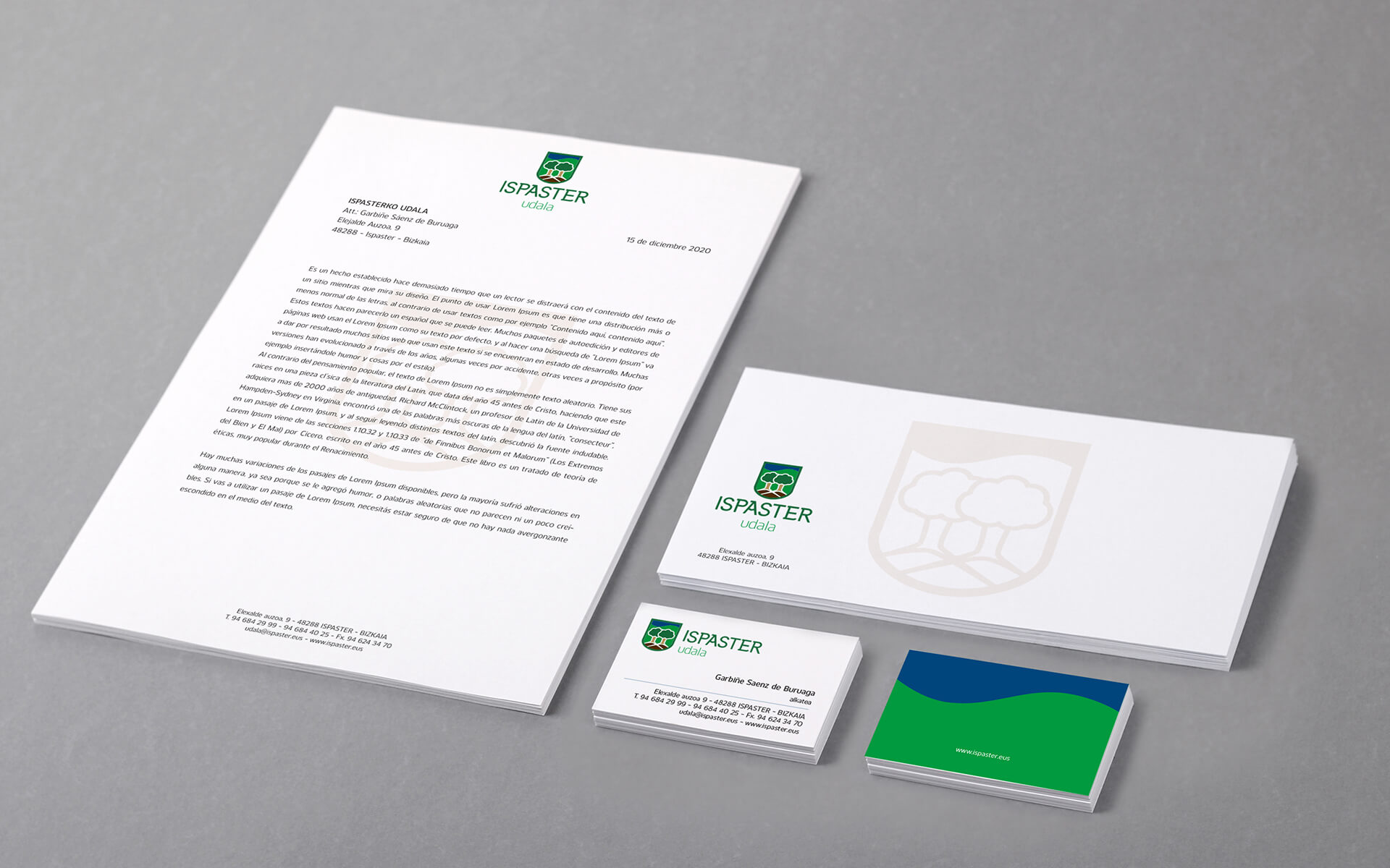 ISPASTER UDALA - Proyecto de identidad corporativa y diferentes soportes de comunicación.